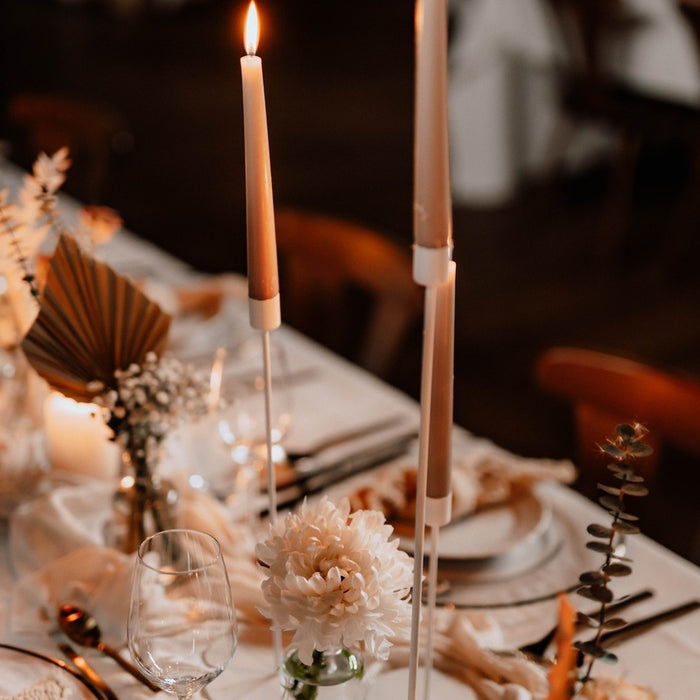 Kerzenständer "white elegance" - Palettenhochzeit