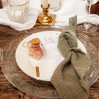 Platzteller Glas - Palettenhochzeit